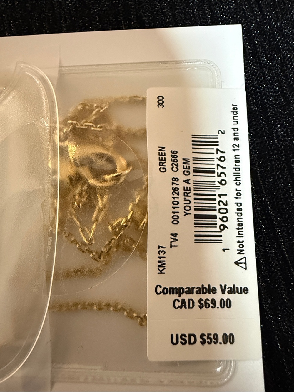 kate spade gold-tone necklace and stud earrings with green crystals - Picture 4 of 5